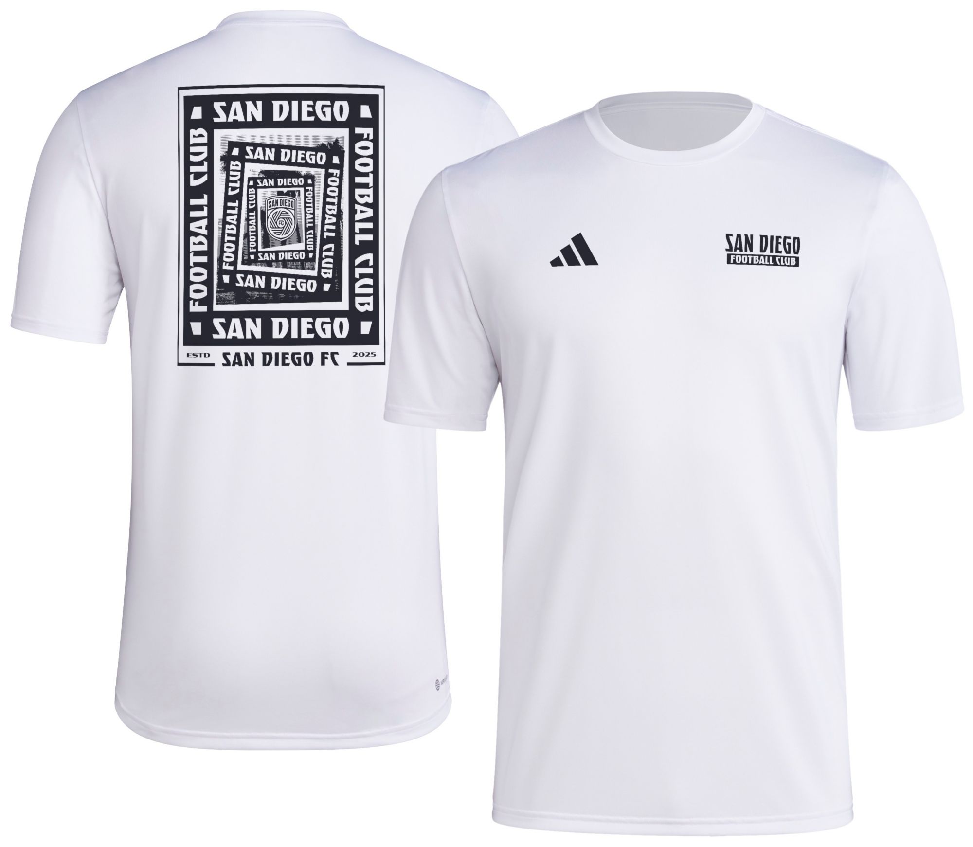 adidas Men's San Diego FC 2025 White Local Warp T-Shirt