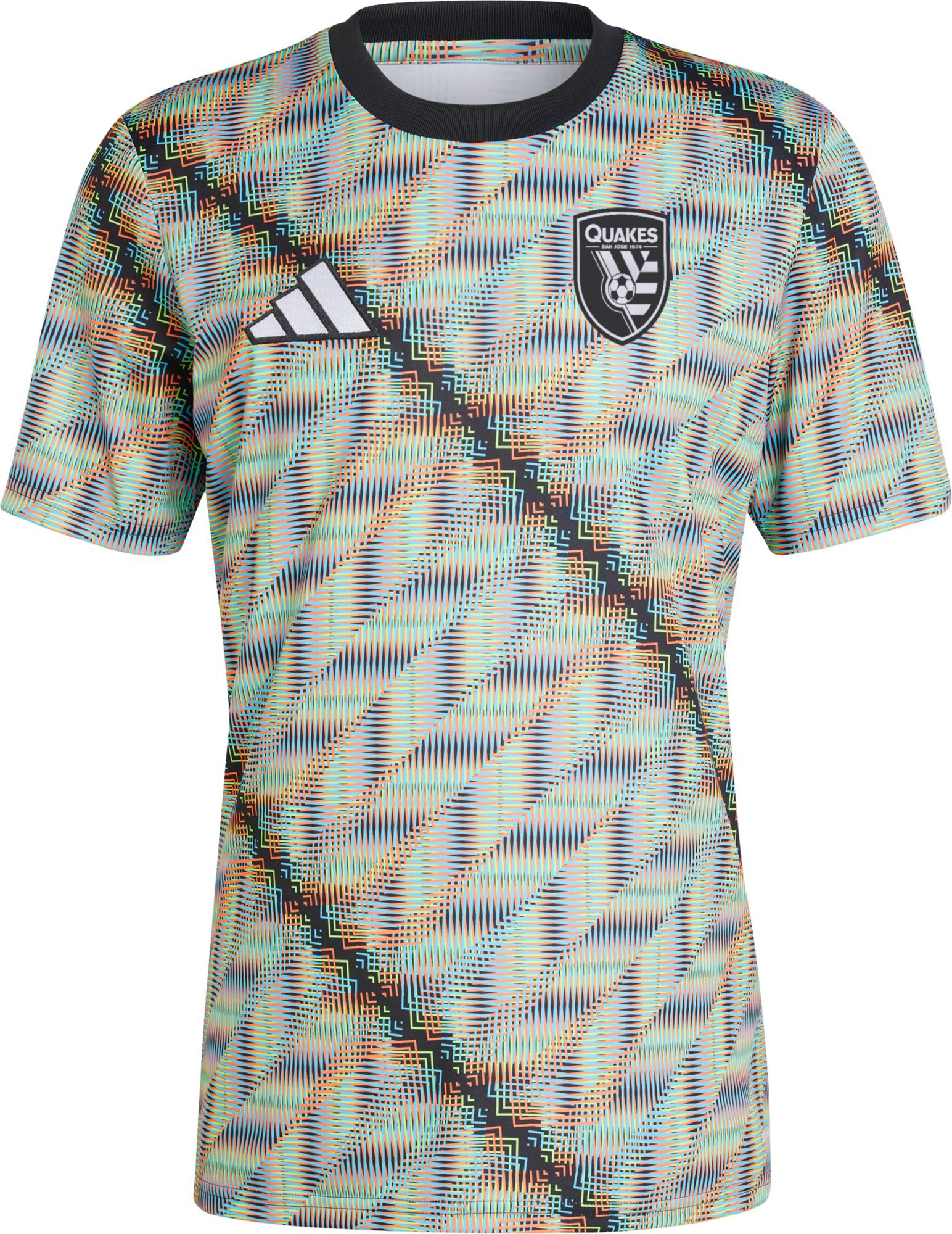 adidas Adult San Jose Earthquakes 2024 Hispanic Heritage Month Multicolor Prematch Jersey