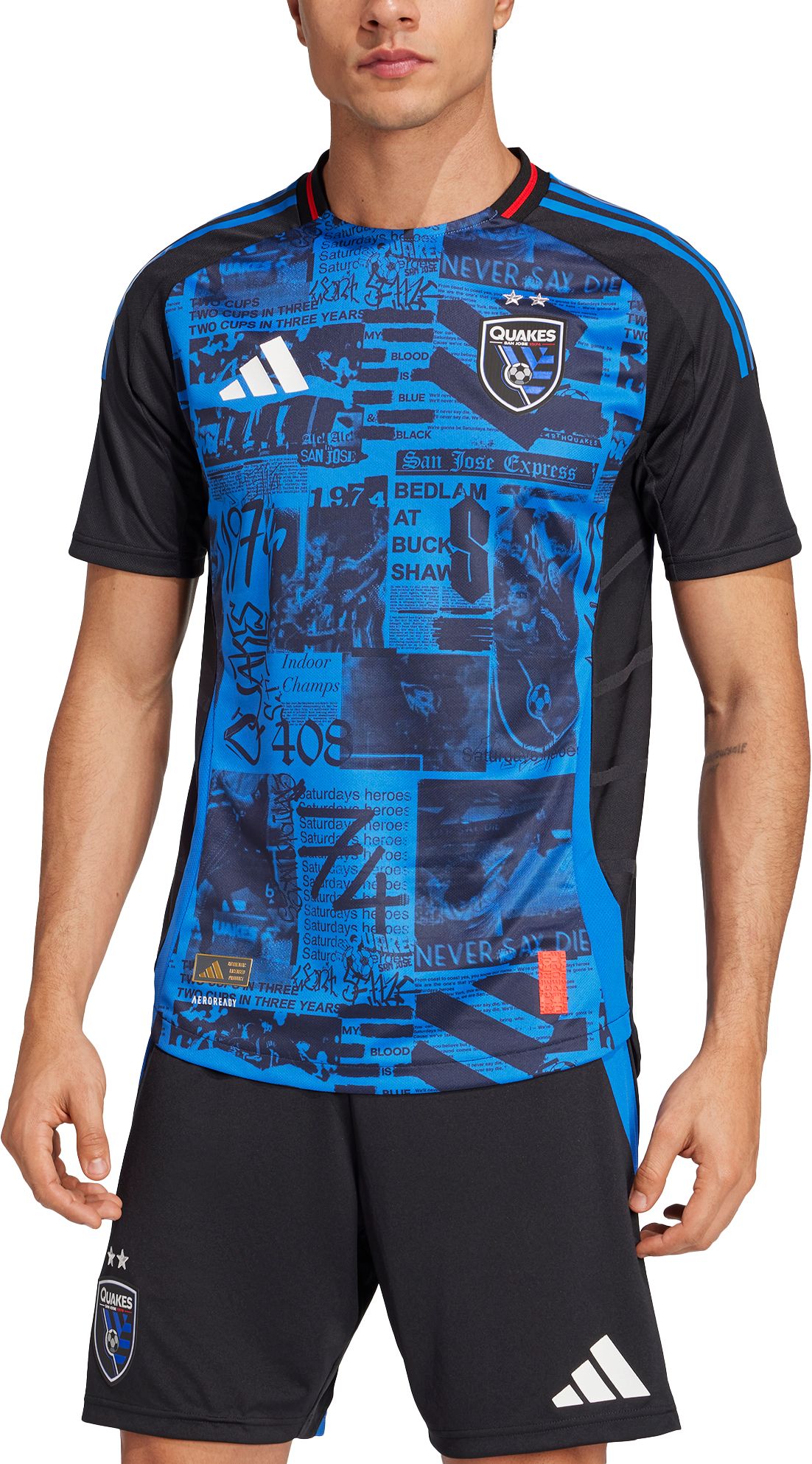 adidas Adult San Jose Earthquakes 2025 Primary Authentic "Headliner" Jersey