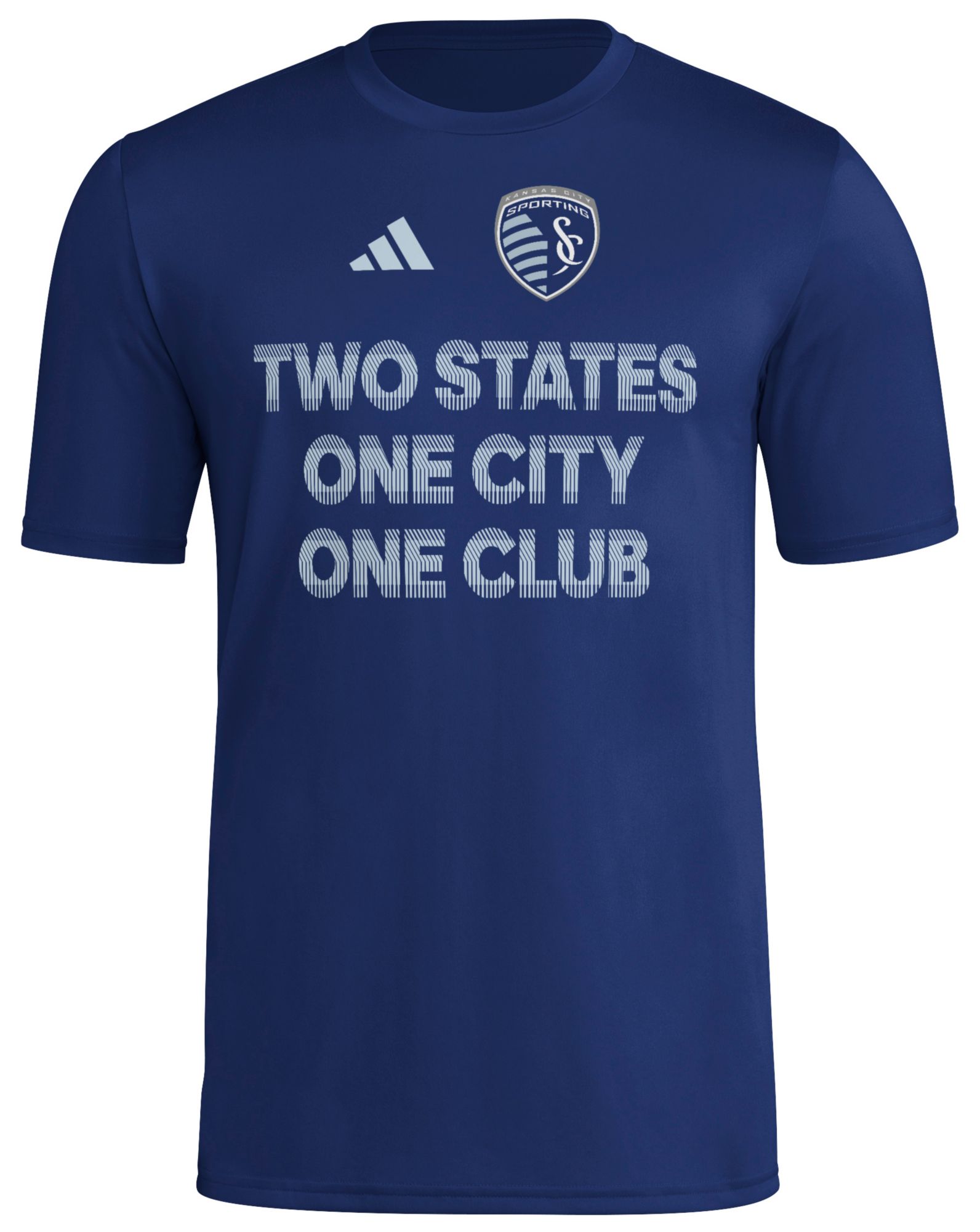 adidas Adult Sporting Kansas City 2025 Blue Jersey Hook Home T-Shirt