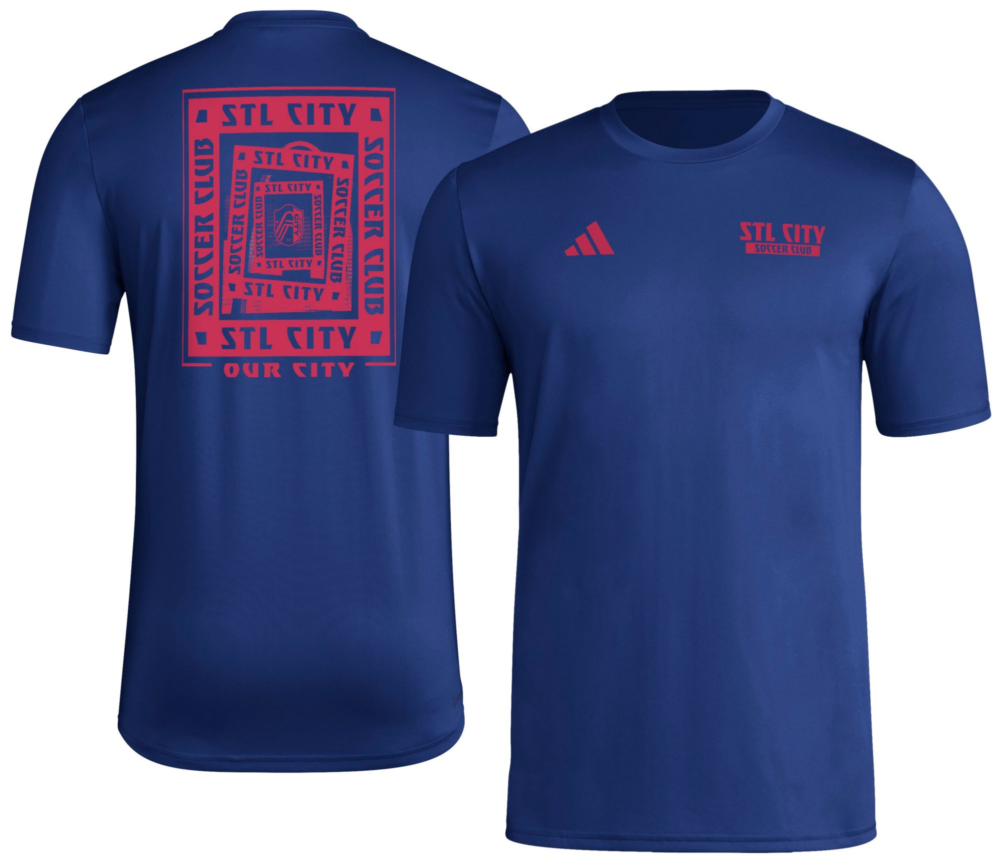 adidas Men's St. Louis City SC 2025 2025 Blue Local Warp T-Shirt