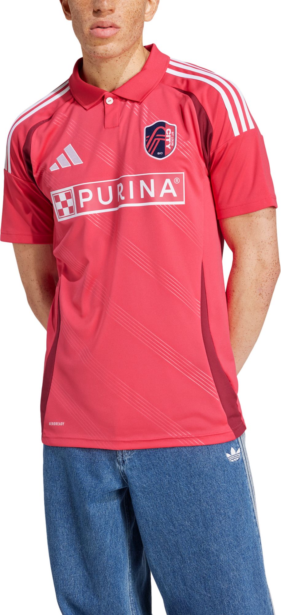 adidas Adult St. Louis City SC 2025 Primary Replica "Forever City Red" Jersey