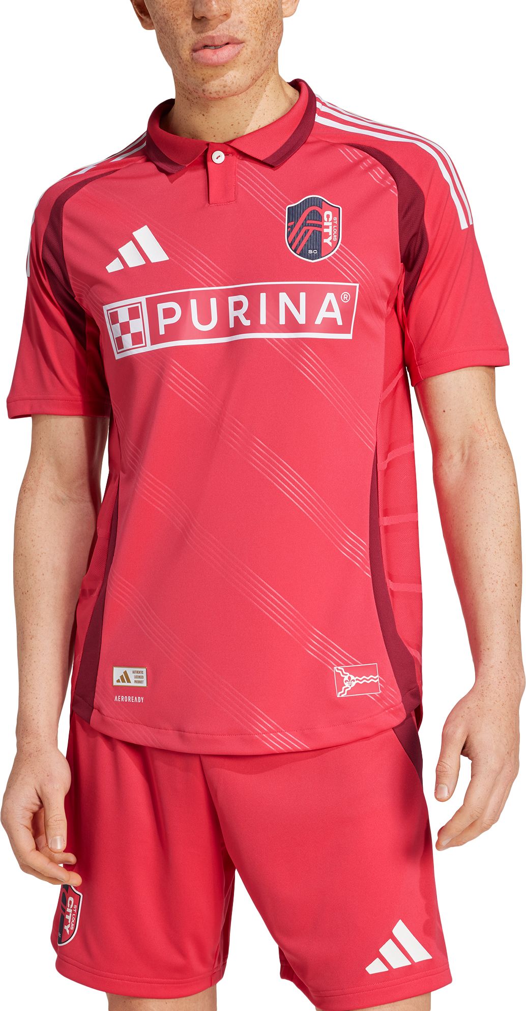 adidas Adult St. Louis City SC 2025 Primary Authentic "Forever City Red" Jersey