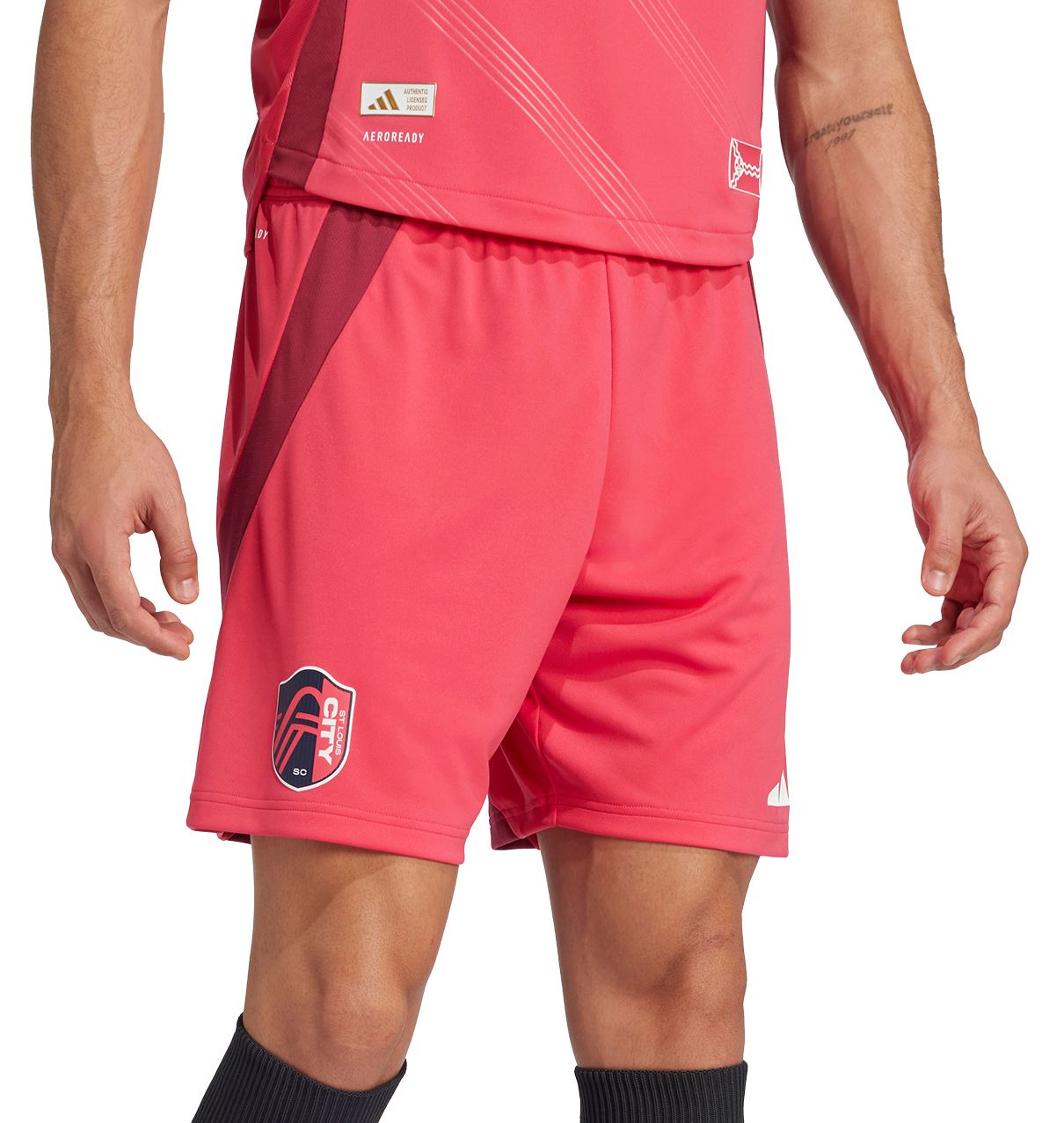 adidas Men's St. Louis City SC Pink Authentic Home Shorts