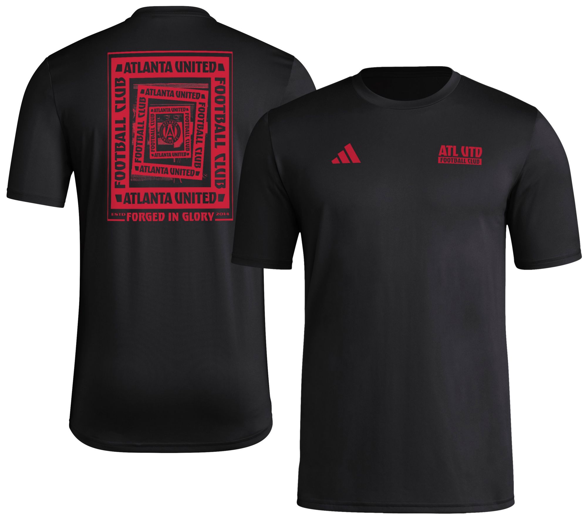 adidas Men's Atlanta United 2025 Black Local Warp T-Shirt