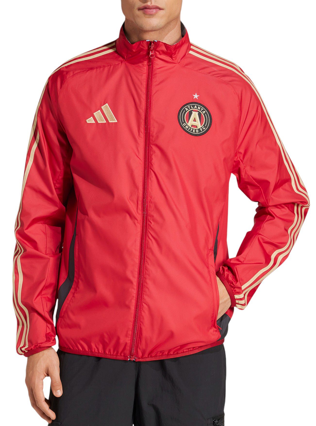 adidas Adult Atlanta United 2025 Red Anthem Reversible Jacket