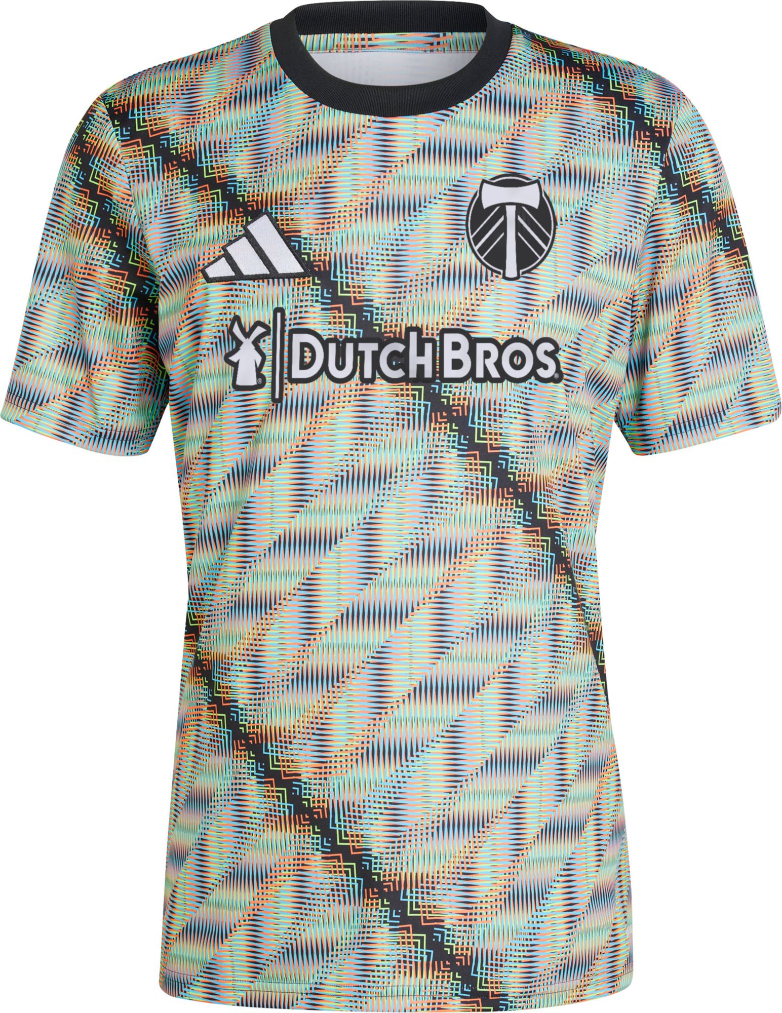 adidas Adult Portland Timbers 2024 Hispanic Heritage Month Multicolor Prematch Jersey