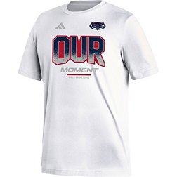 adidas Men's Florida Atlantic Owls White Basketball Bench T-Shirt