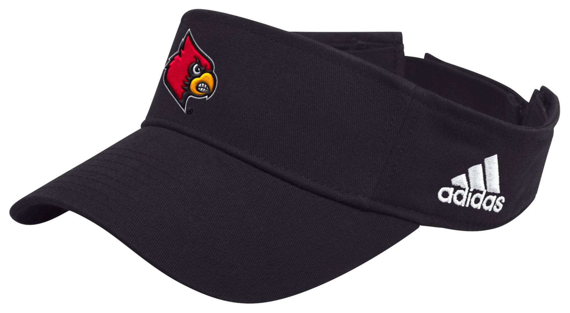 adidas Men's Louisville Cardinals Black Team Adjustable Visor