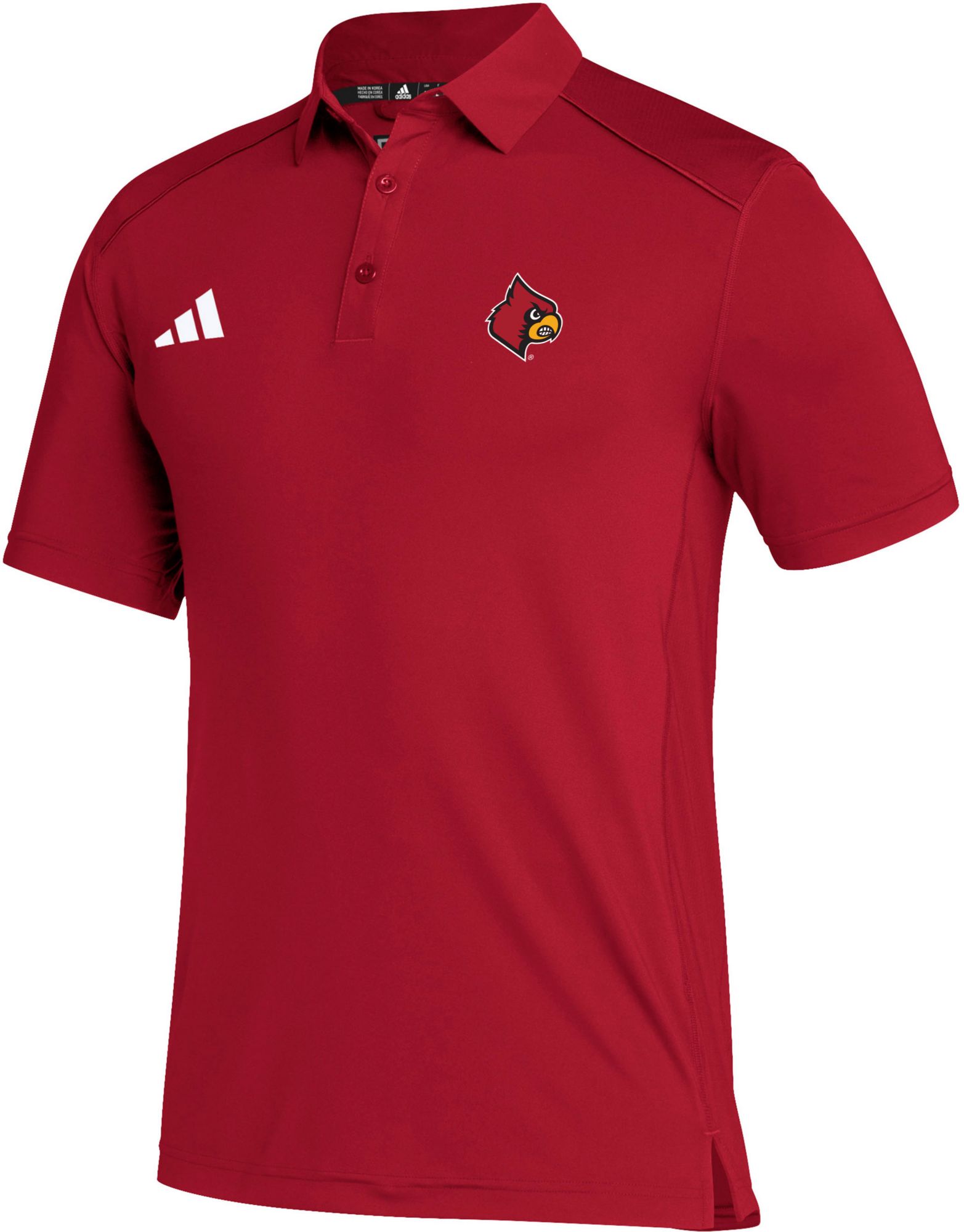 adidas Men's Louisville Cardinals Cardinal Red Classic Polo