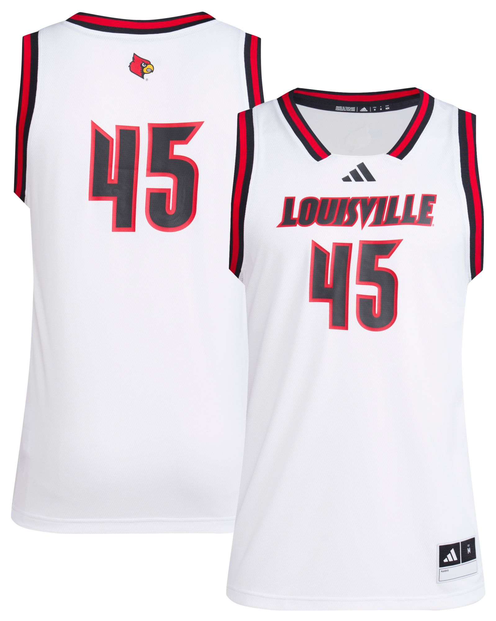 adidas Men's Louisville Cardinals White Swingman Jersey