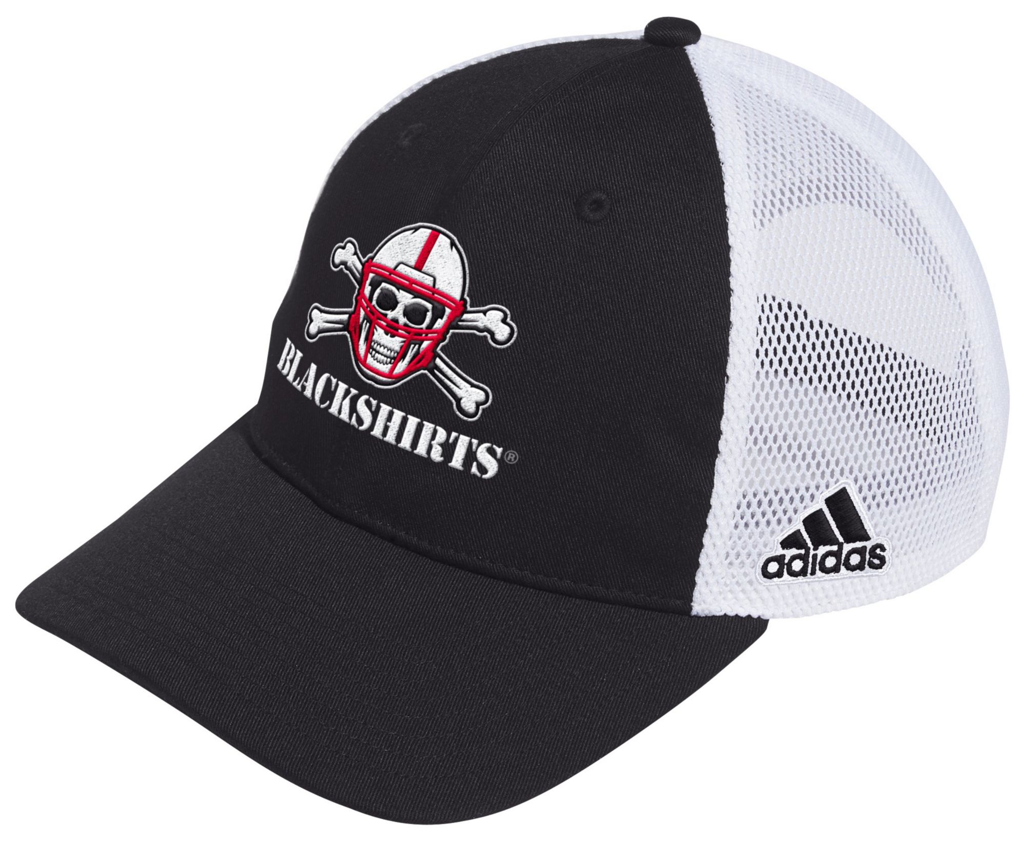 adidas Men's Nebraska Cornhuskers Black Blackshirt Adjustable Trucker Hat