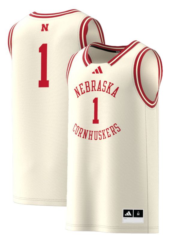 adidas Men's Nebraska Cornhuskers Cream Swingman Jersey