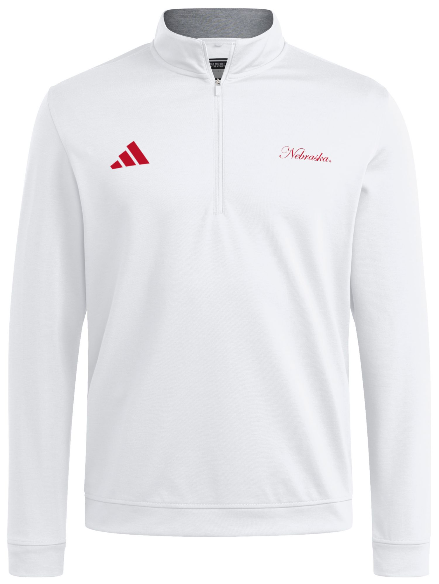 adidas Men's Nebraska Cornhuskers White Spring Fling Quarter-Zip Pullover