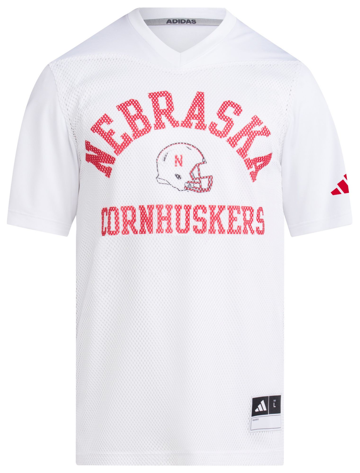 adidas Men's Nebraska Cornhuskers White Replica Tailgate Football Jersey
