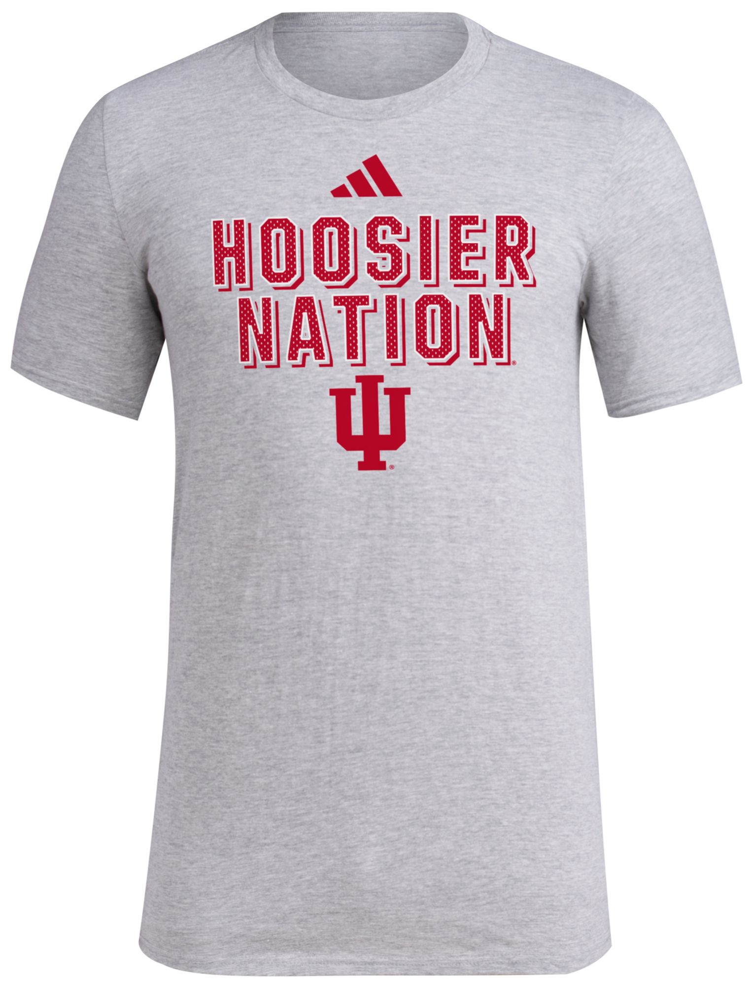 adidas Men's Indiana Hoosiers Grey Hoosier Nation T-Shirt