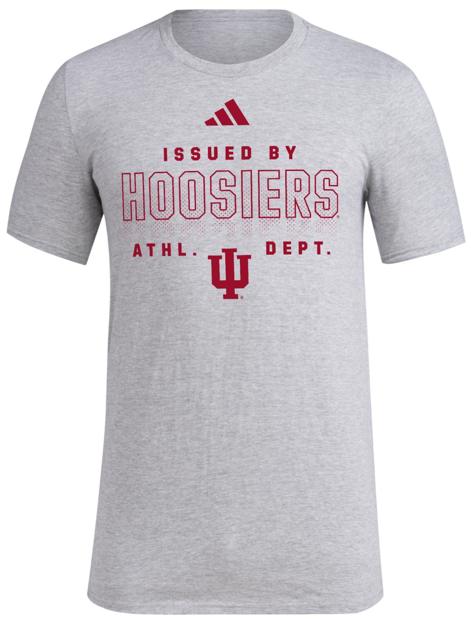 adidas Men's Indiana Hoosiers Grey Hoosier T-Shirt