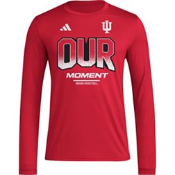 adidas Men's Indiana Hoosiers Red Basketball Bench Long Sleeve T-Shirt