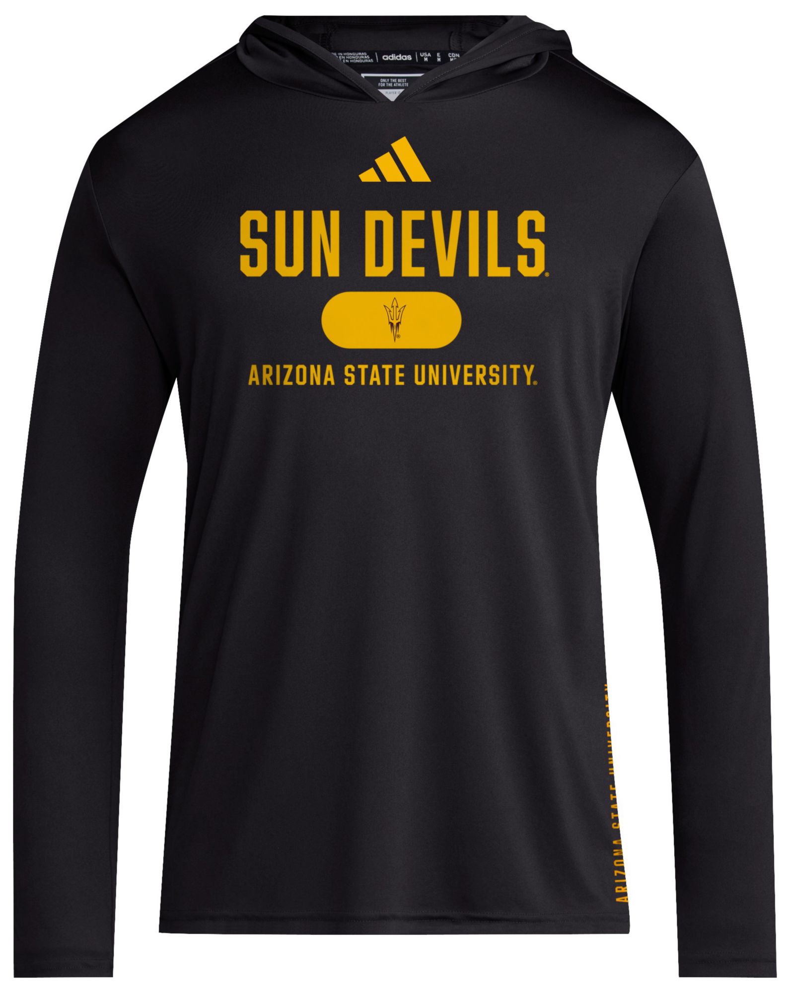 adidas Men's Arizona State Sun Devils Black Training Long Sleeve Hoodie T-Shirt