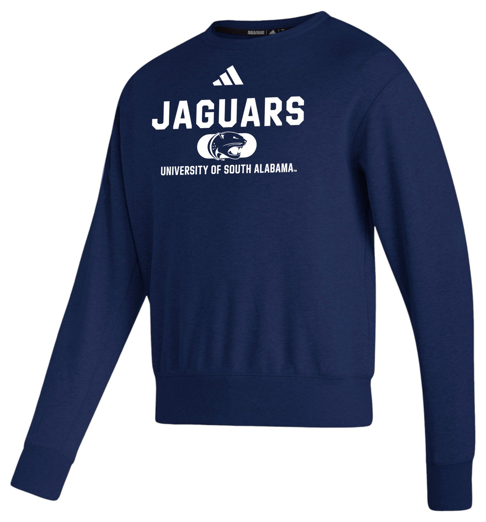 adidas Men's South Alabama Jaguars Navy Premium Vintage Crew Sweatshirt