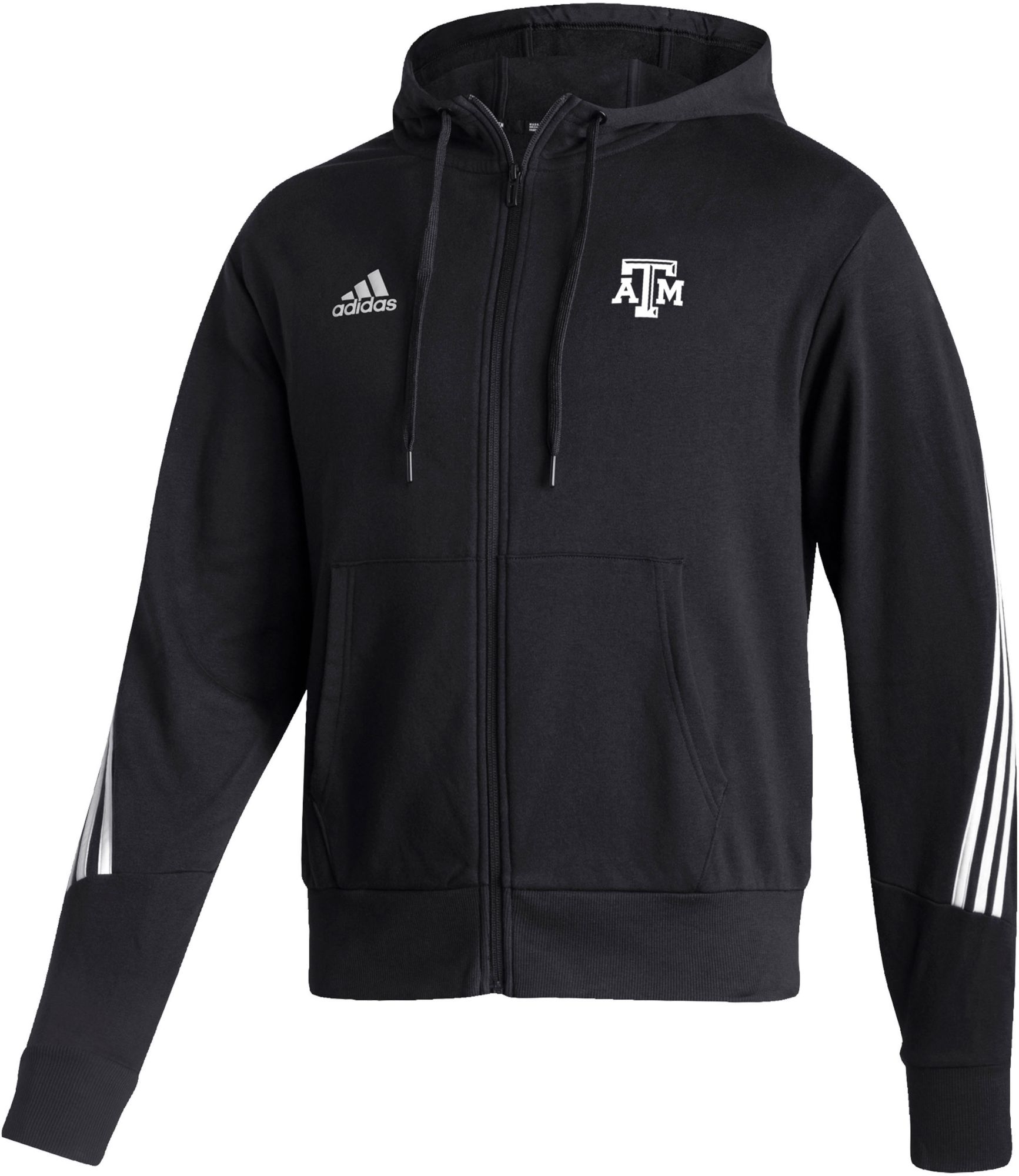 adidas Men's Texas A&amp;M Aggies Black Fashion Full Zip Hoodie