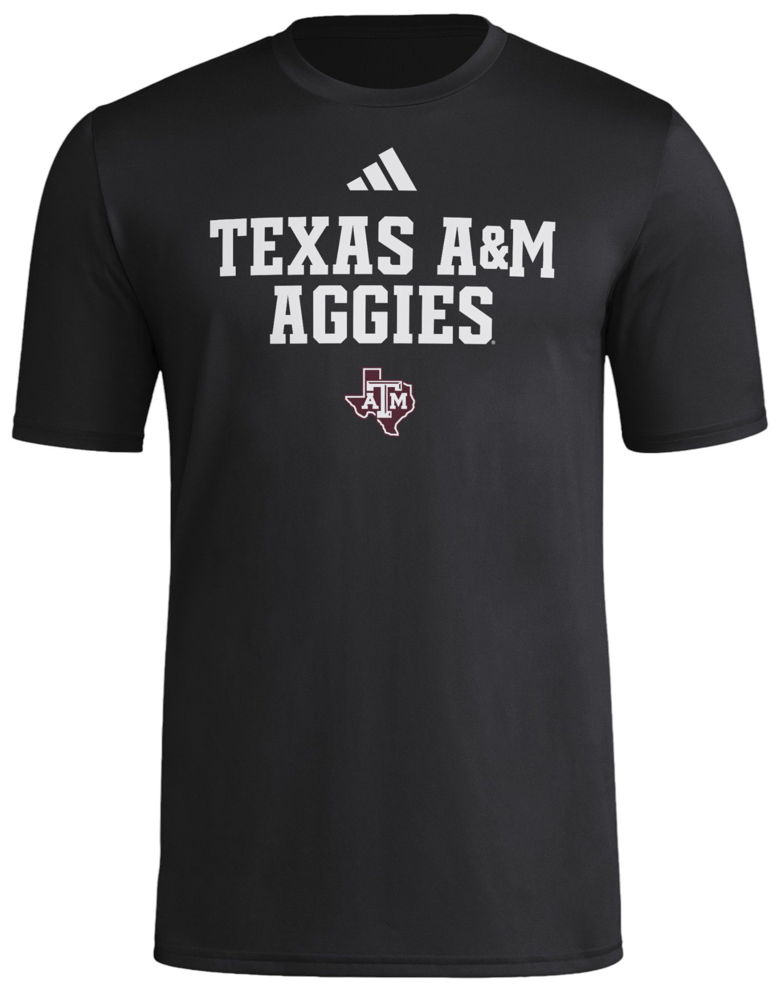 adidas Men's Texas A&M Aggies Black Wordmark T-Shirt