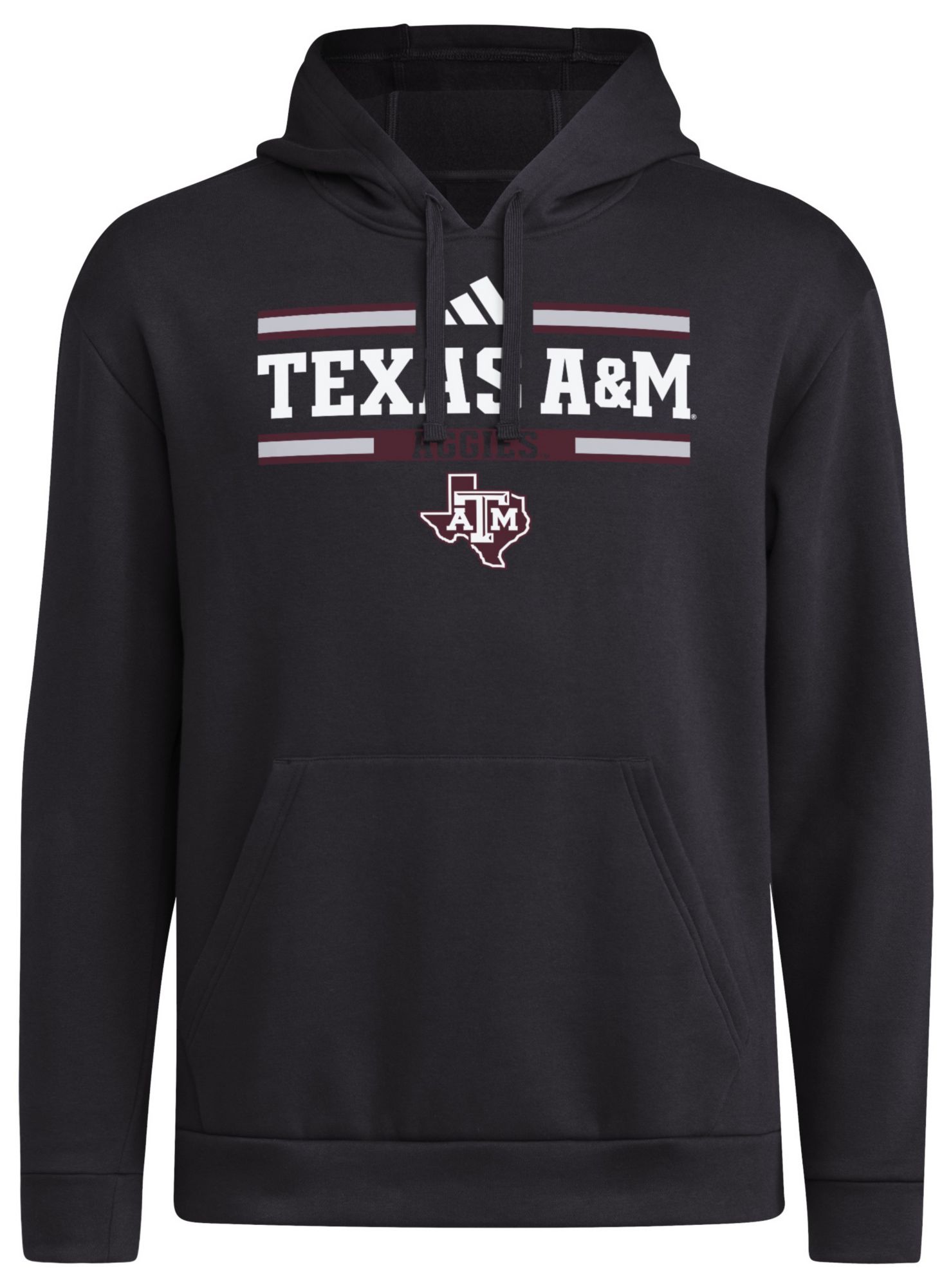 adidas Men's Texas A&amp;M Aggies Black Strategy Pullover Hoodie