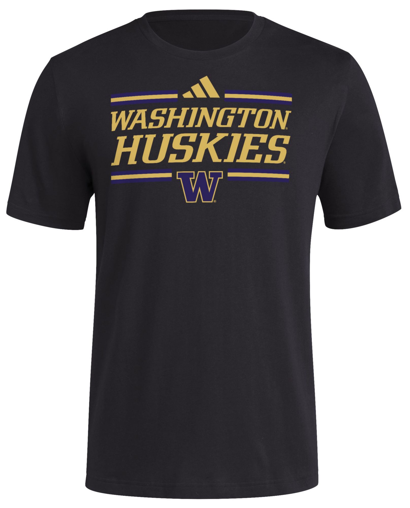 adidas Men's Washington Huskies Black Strategy Amplifier T-Shirt