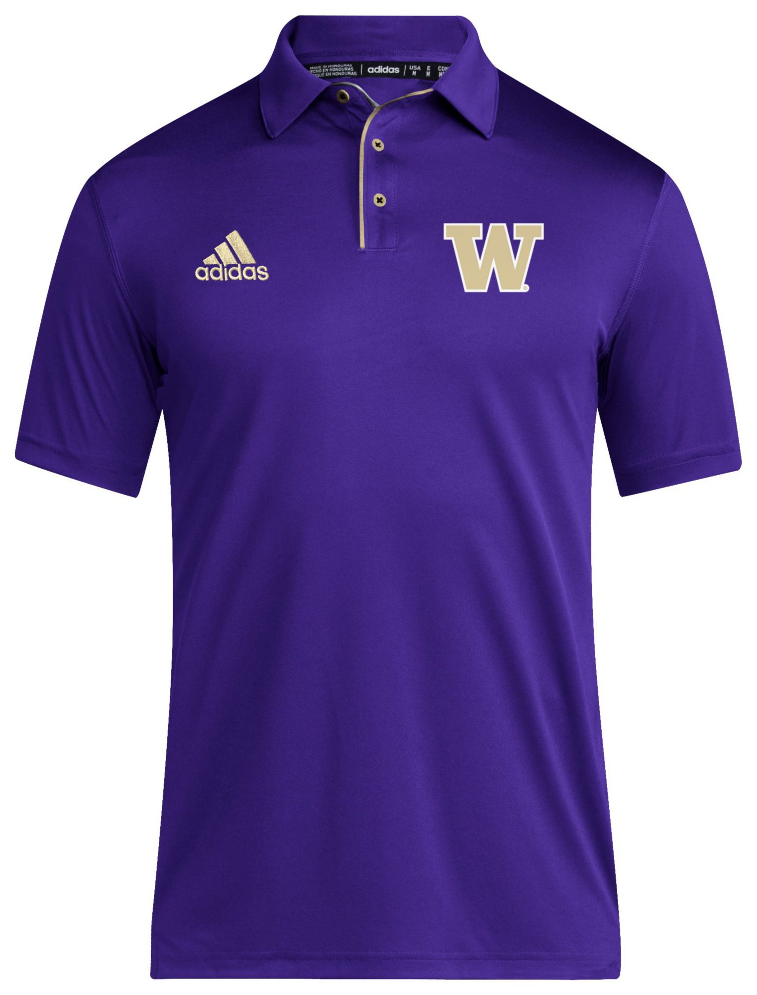 adidas Men's Washington Huskies Purple Coaches Polo