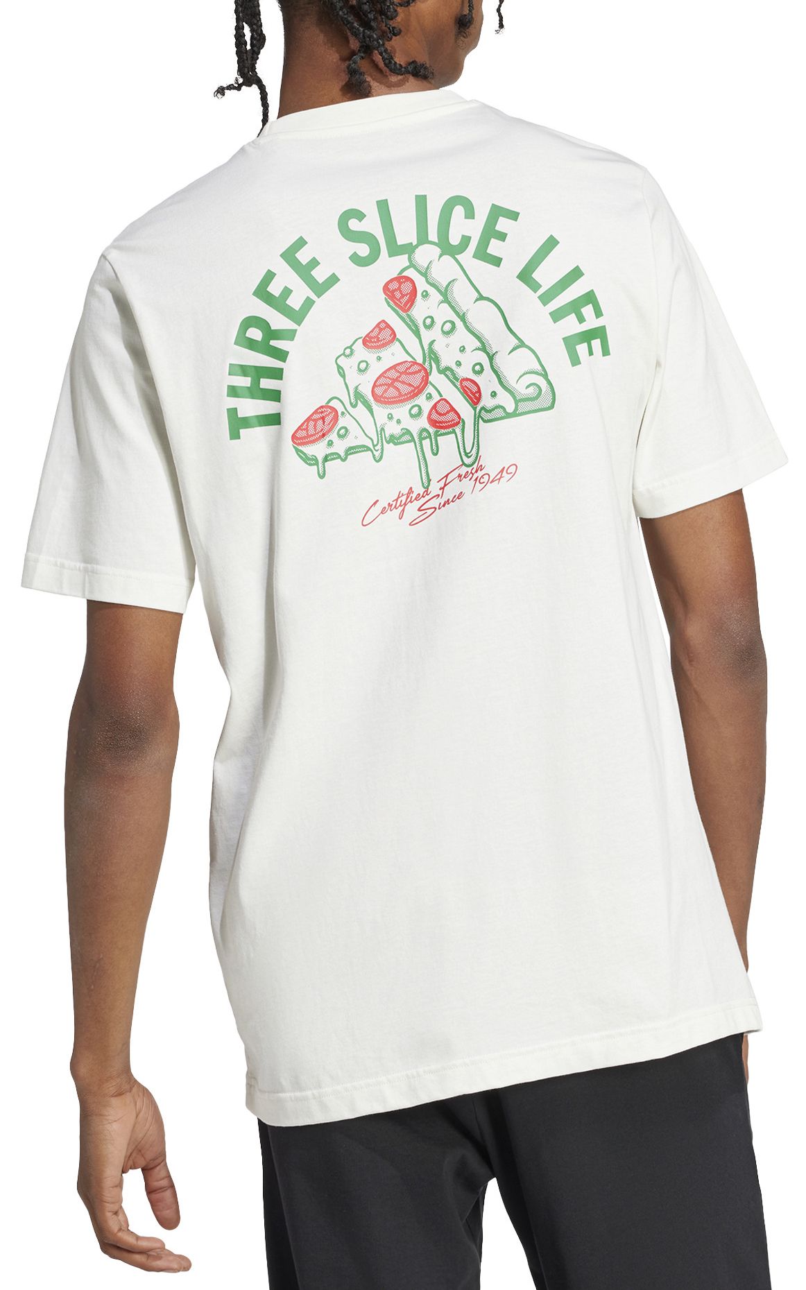 adidas Men's  Pizza Graphic Short Sleeve T-Shirt