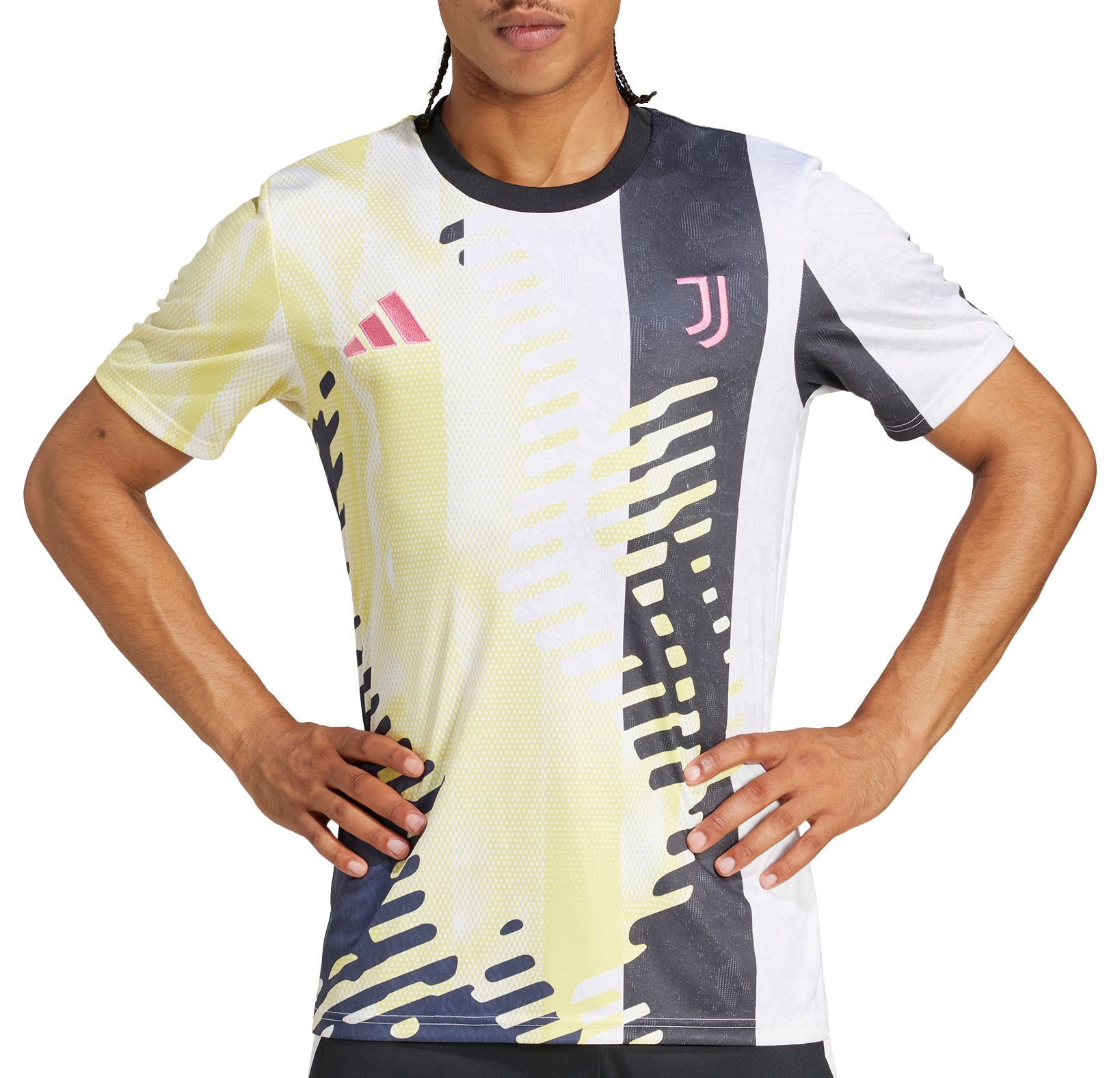 adidas Adult Juventus 2024 Yellow Prematch Jersey