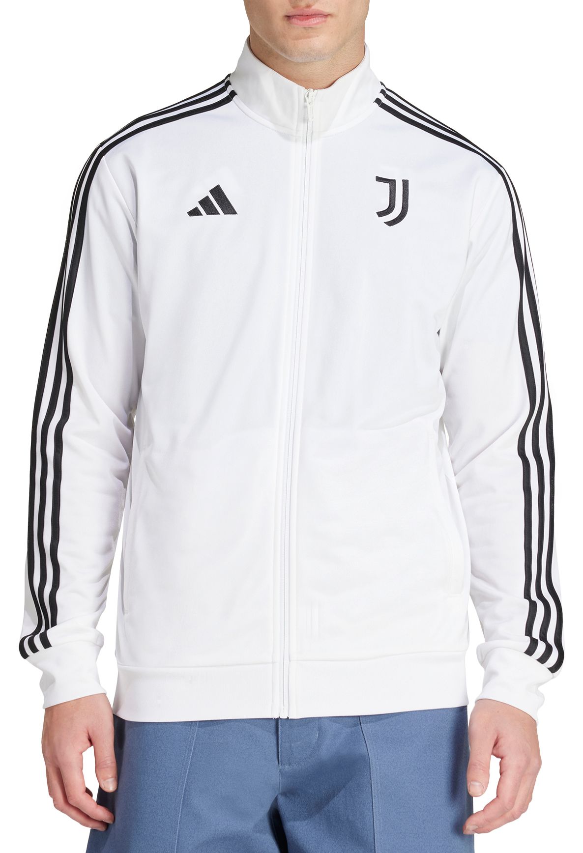 adidas Adult Juventus White Quarter-Zip Training Jacket