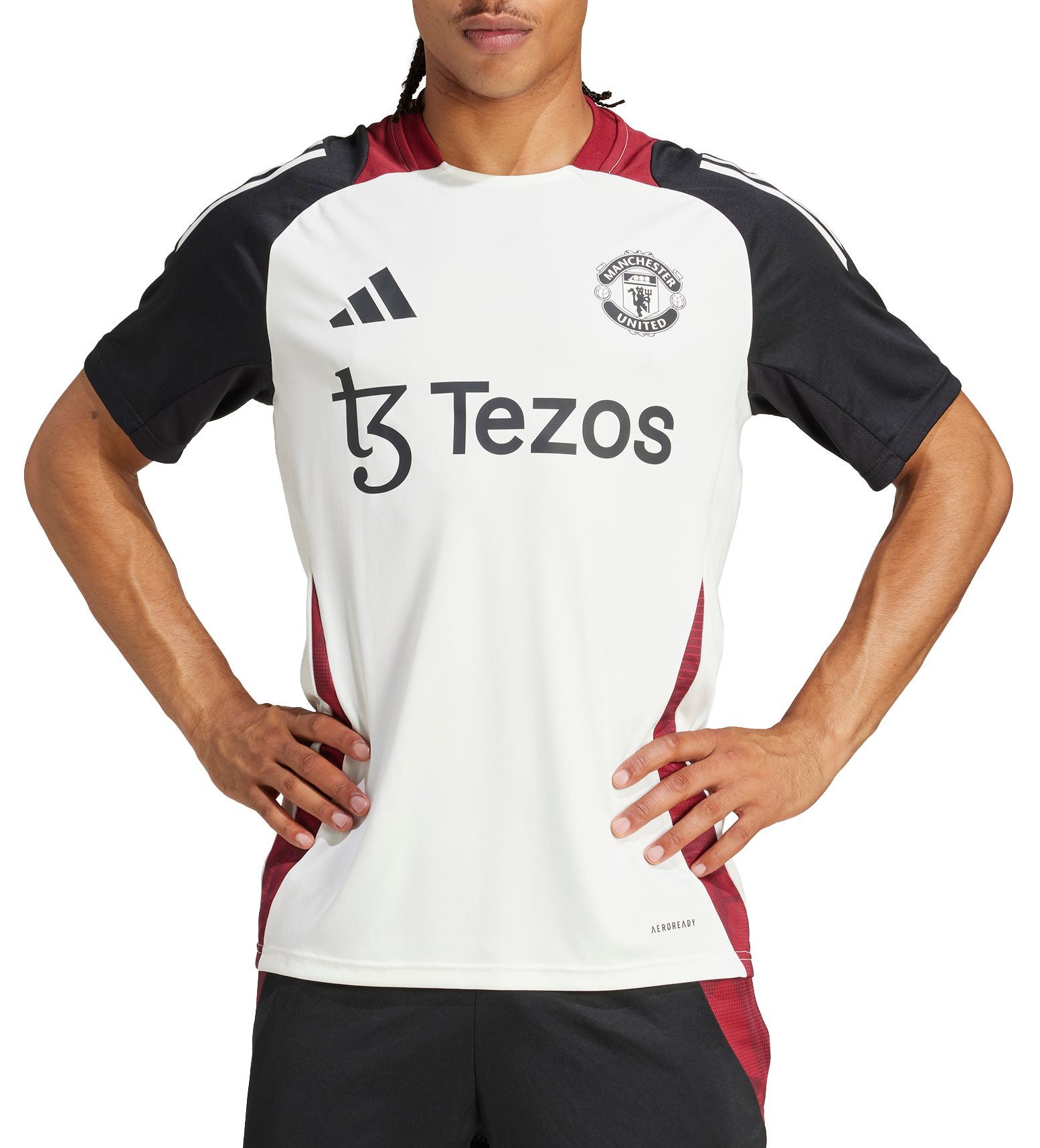 adidas Adult Manchester United 2024-25 Off White Training Jersey