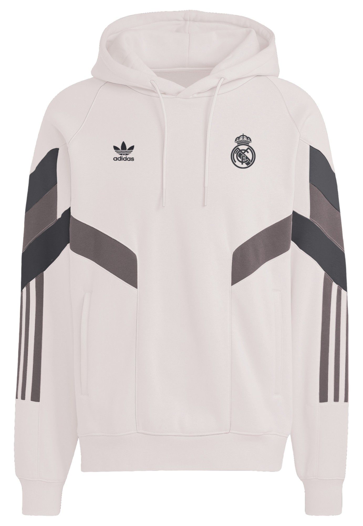 adidas Adult Real Madrid 2024 Lifestyler Grey Pullover Hoodie