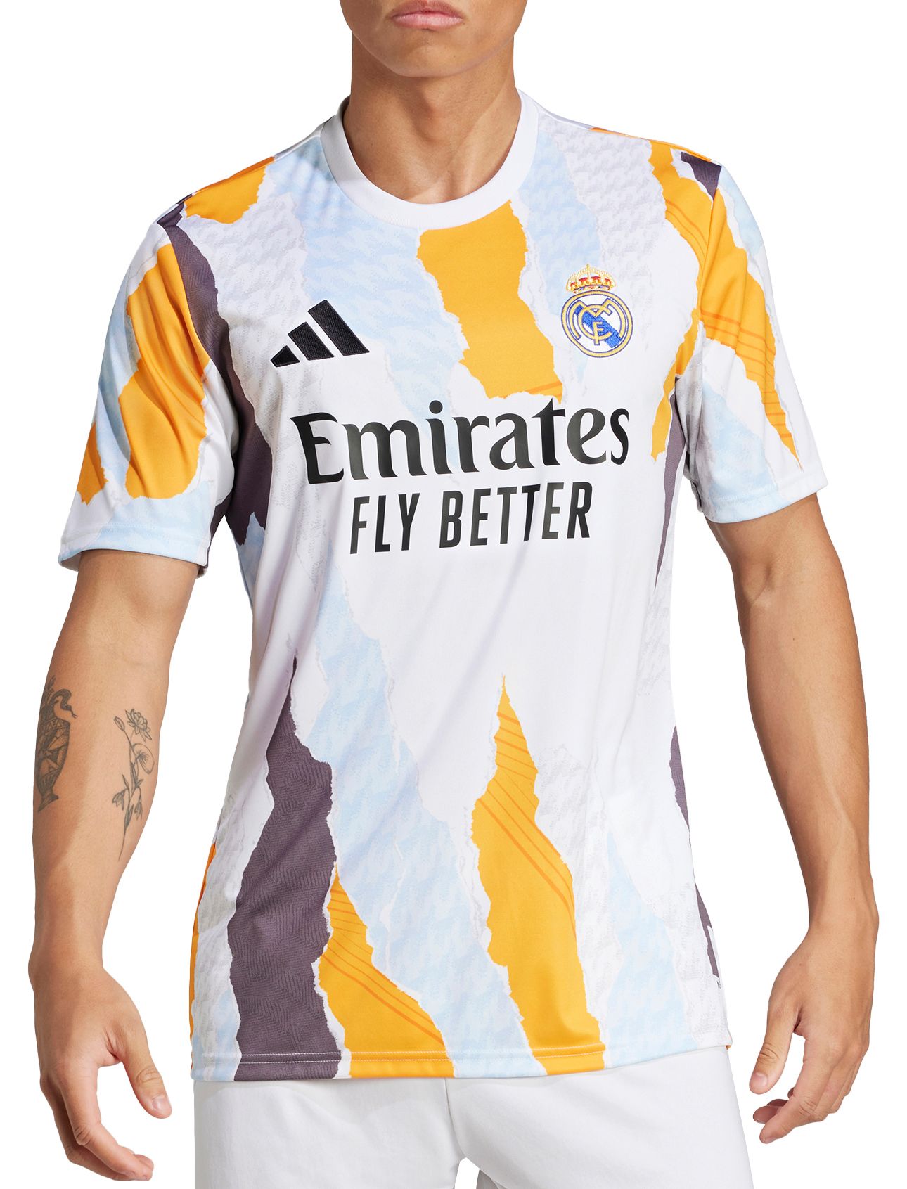 adidas Adult Real Madrid 2024 White Prematch Jersey