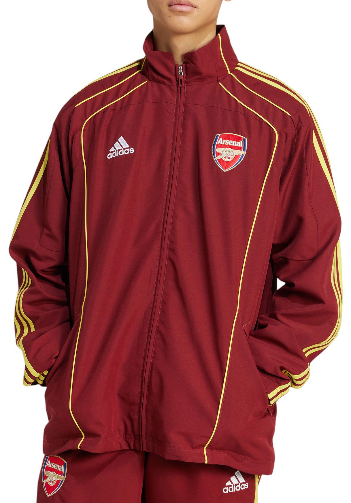 adidas Men's Arsenal 2024-25 Maroon Urban Purist Full-Zip Track Jacket