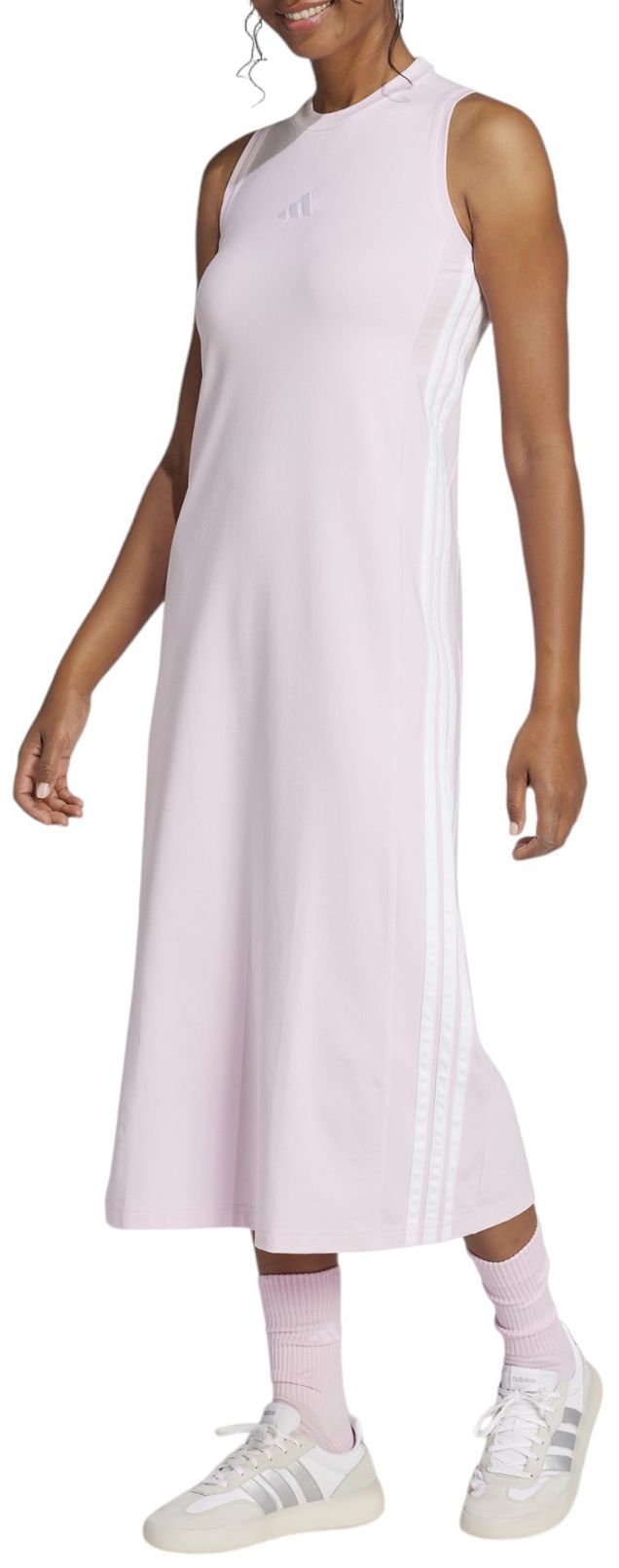 adidas Women's Essentials 3-Stripes Long Racerback Sportswear Dress