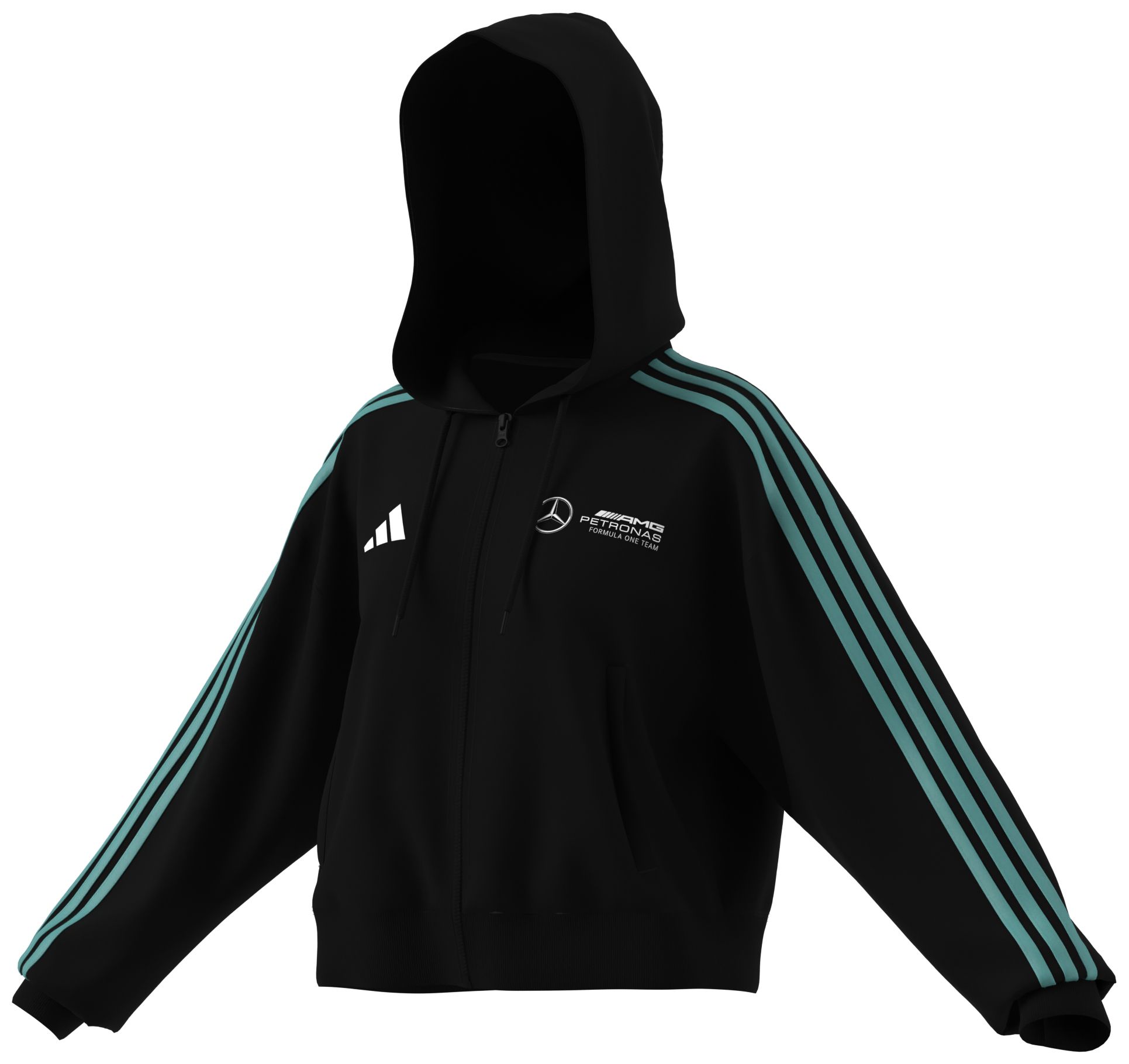 adidas Women's Mercedes F1 Black DNA Full-Zip Hoodie