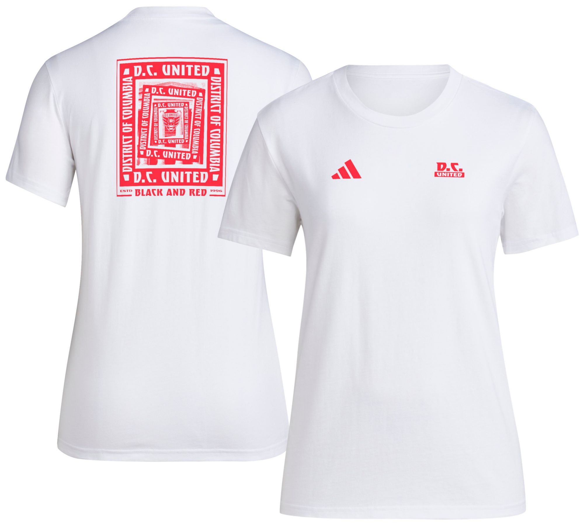 adidas Women's D.C. United 2025 White Local Warp T-Shirt