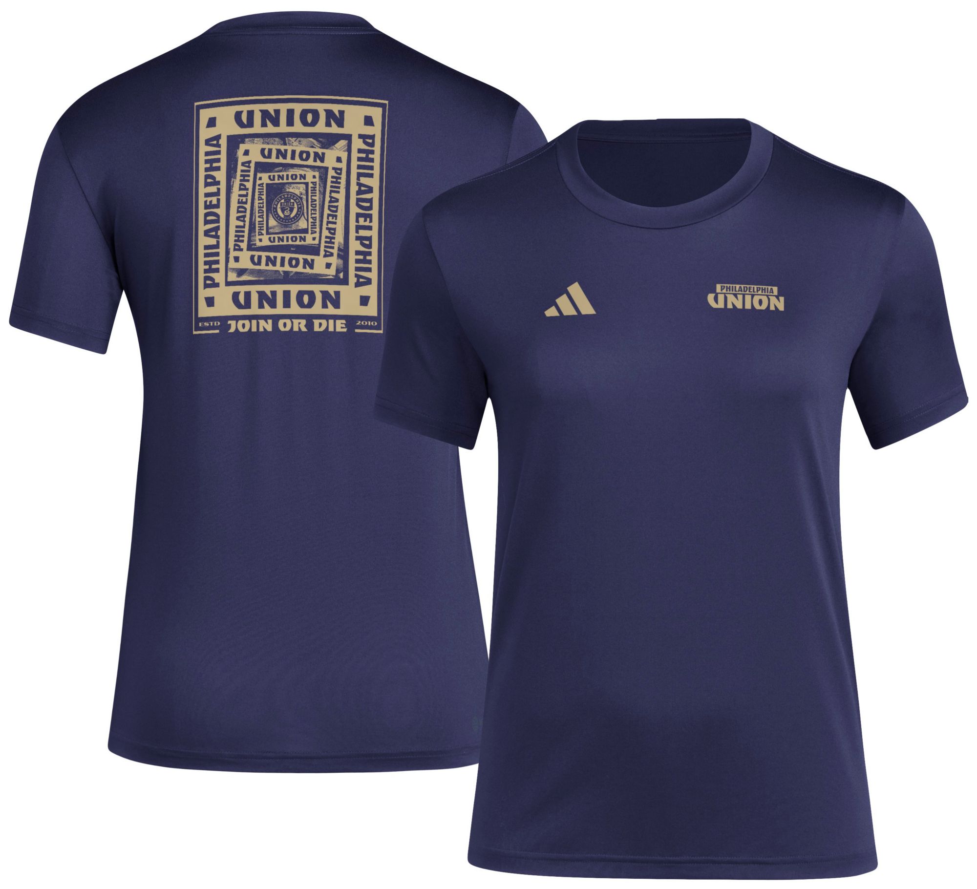 adidas Women's Philadelphia Union 2025 Blue Local Warp T-Shirt