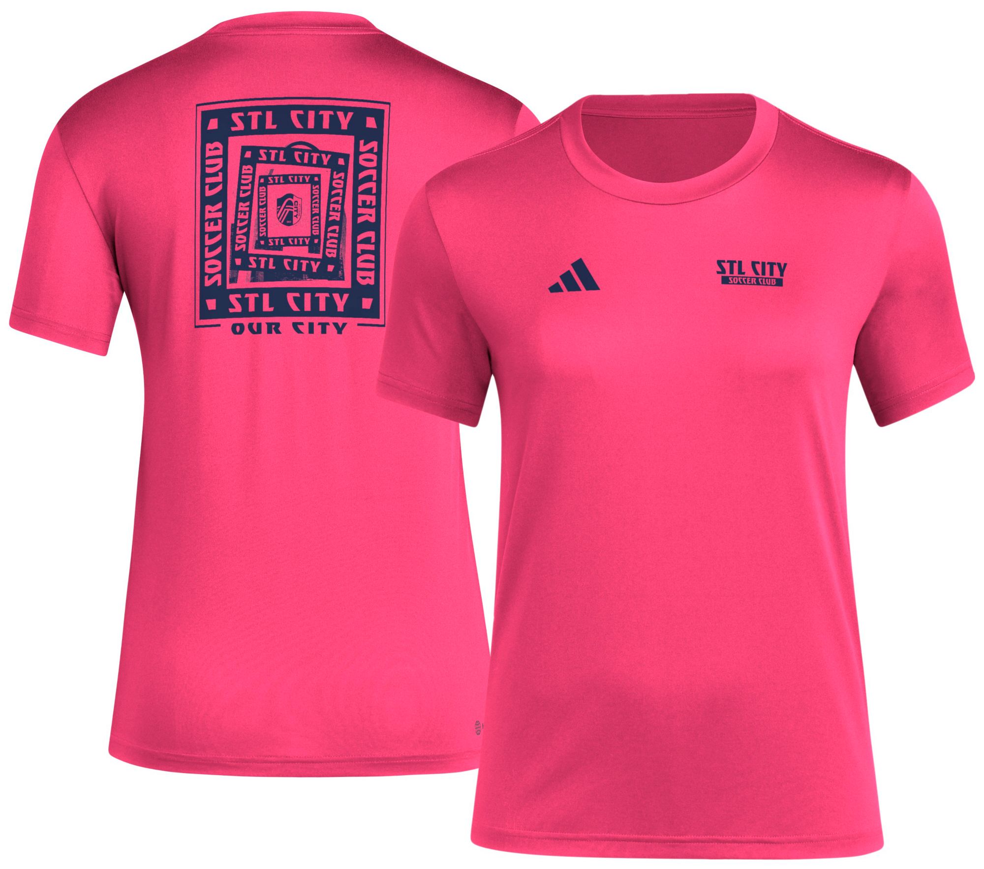 adidas Women's St. Louis City SC 2025 2025 Pink Local Warp T-Shirt