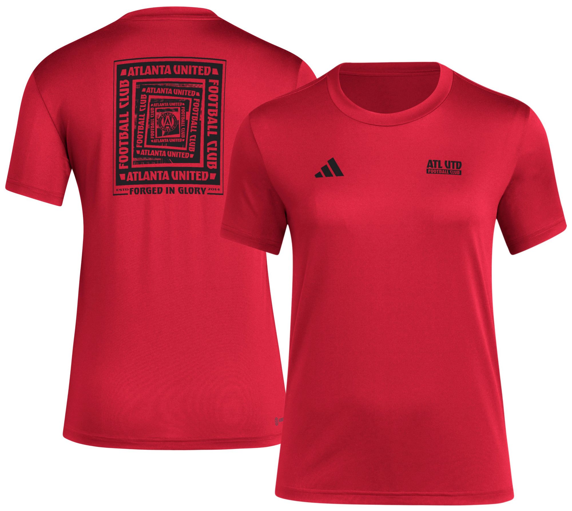 adidas Women's Atlanta United 2025 Red Local Warp T-Shirt