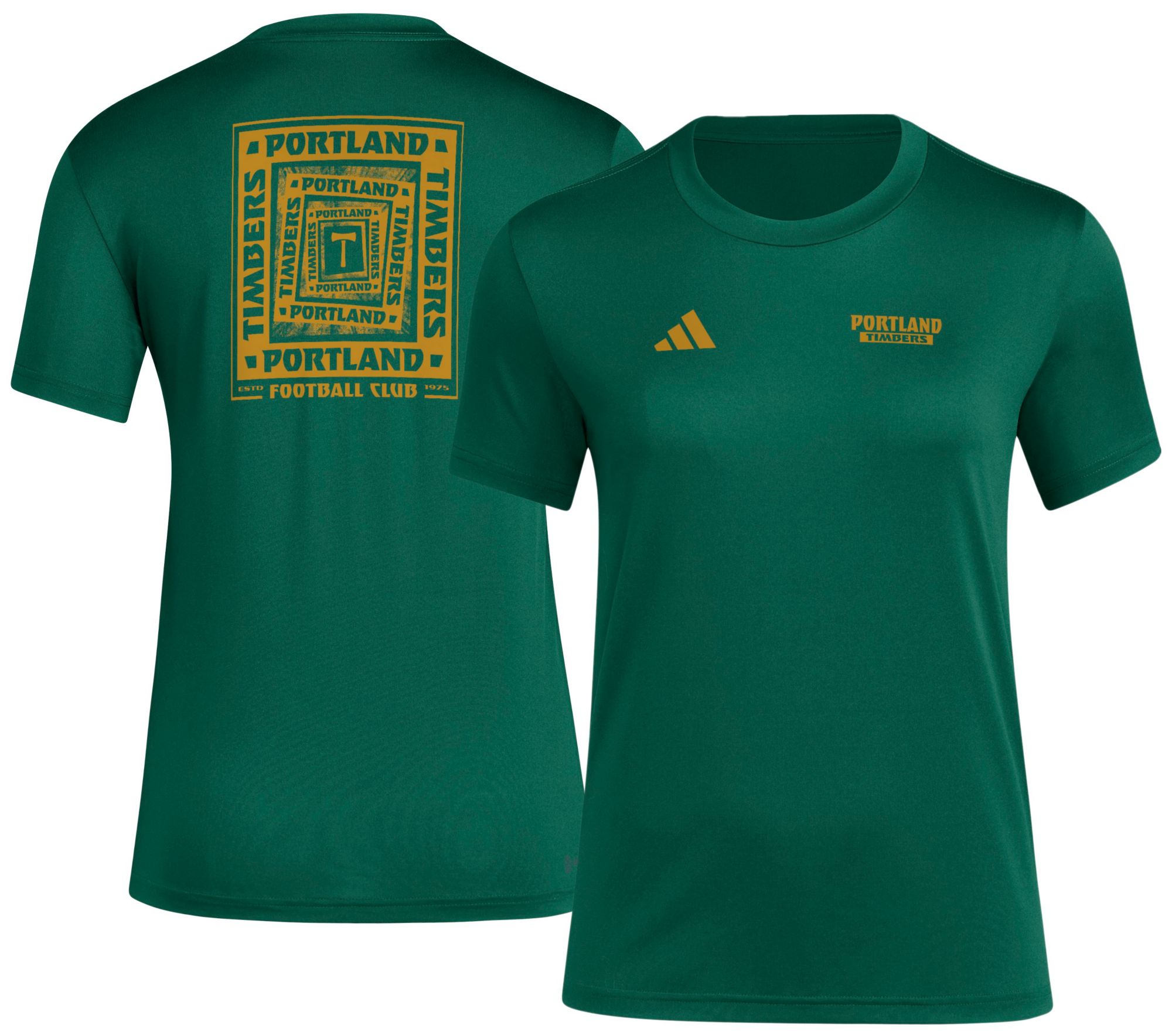 adidas Women's Portland Timbers 2025 Green Local Warp T-Shirt