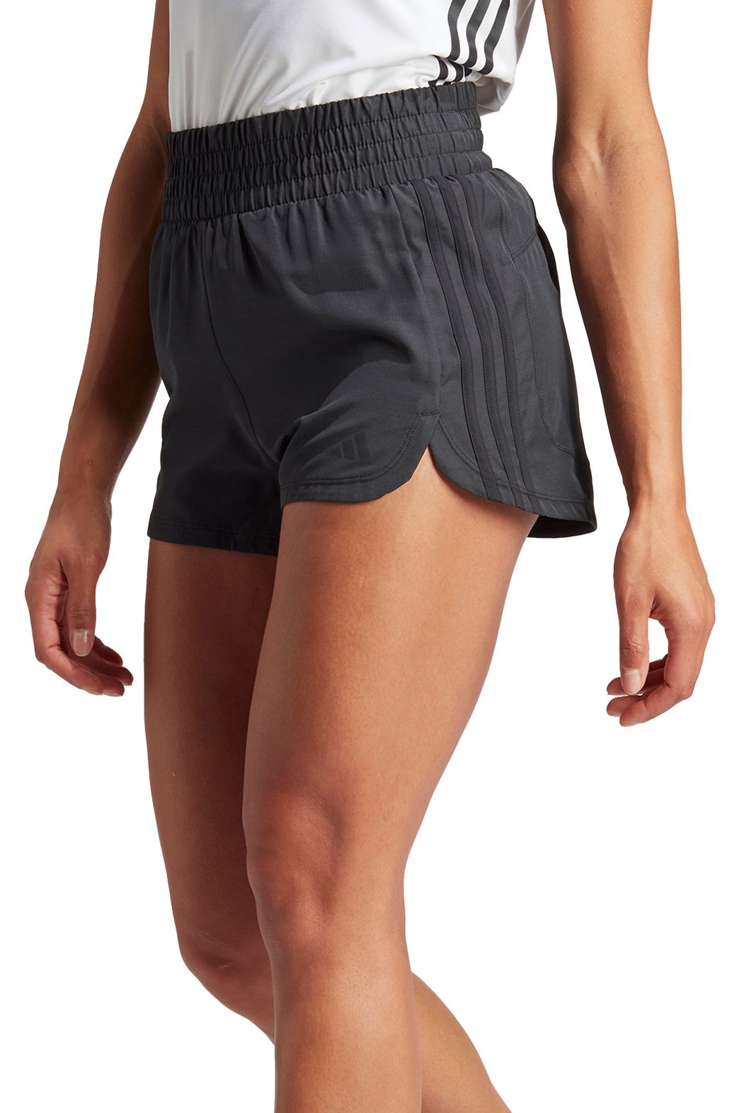 adidas Women's Pacer Training 3-Stripes Woven High-Rise 5" Shorts