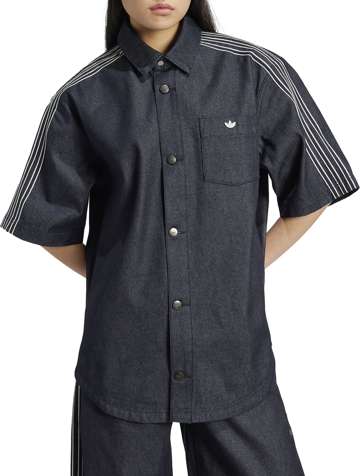 adidas Originals Women's Denim Short Sleeve Shirt