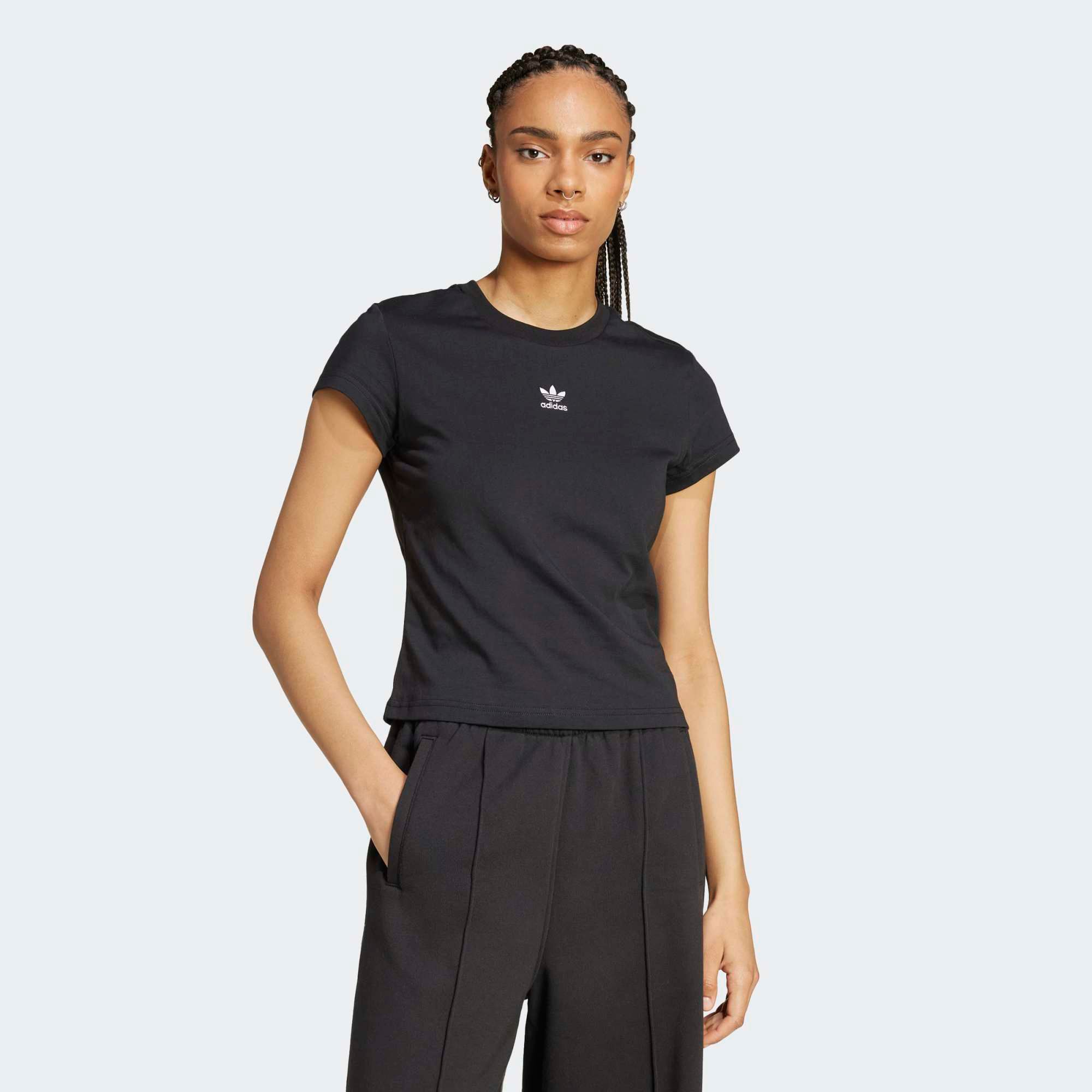 adidas Originals Women's Essentials Slim T-Shirt Black thumbnail