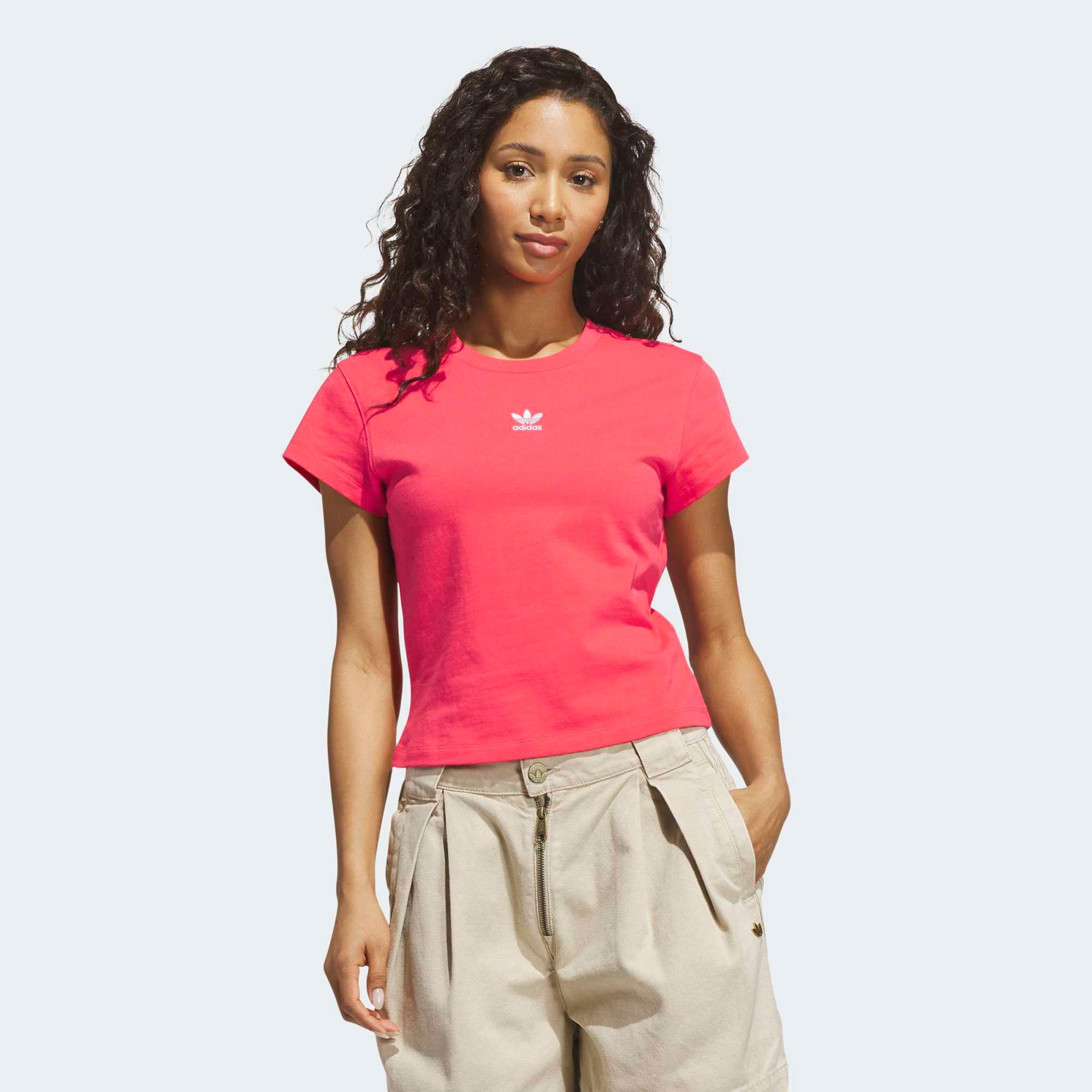 adidas Originals Women's Essentials Slim T-Shirt Semi Lucid Red thumbnail