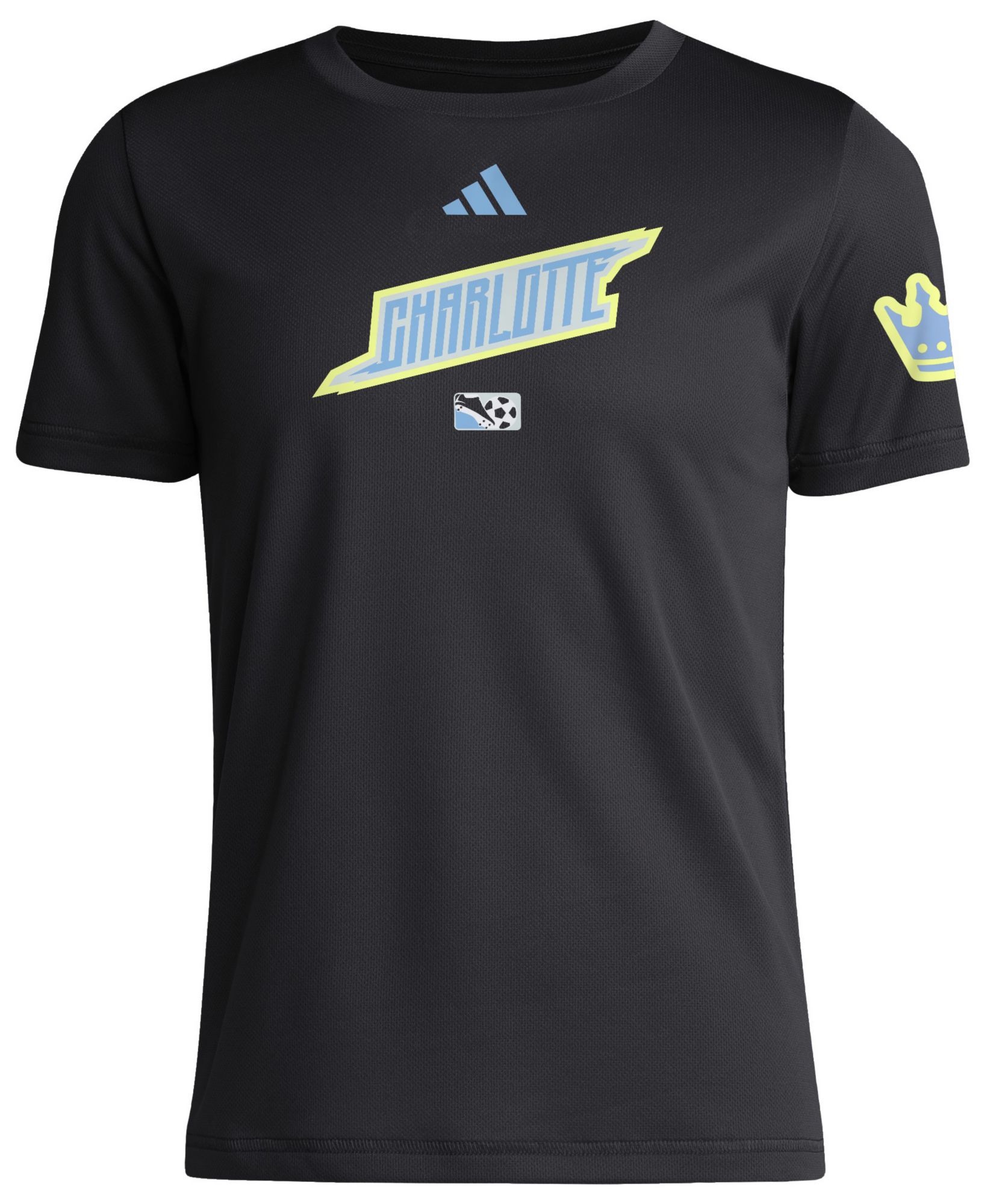 adidas Youth Charlotte FC 2025 Jersey Hook Black T-Shirt