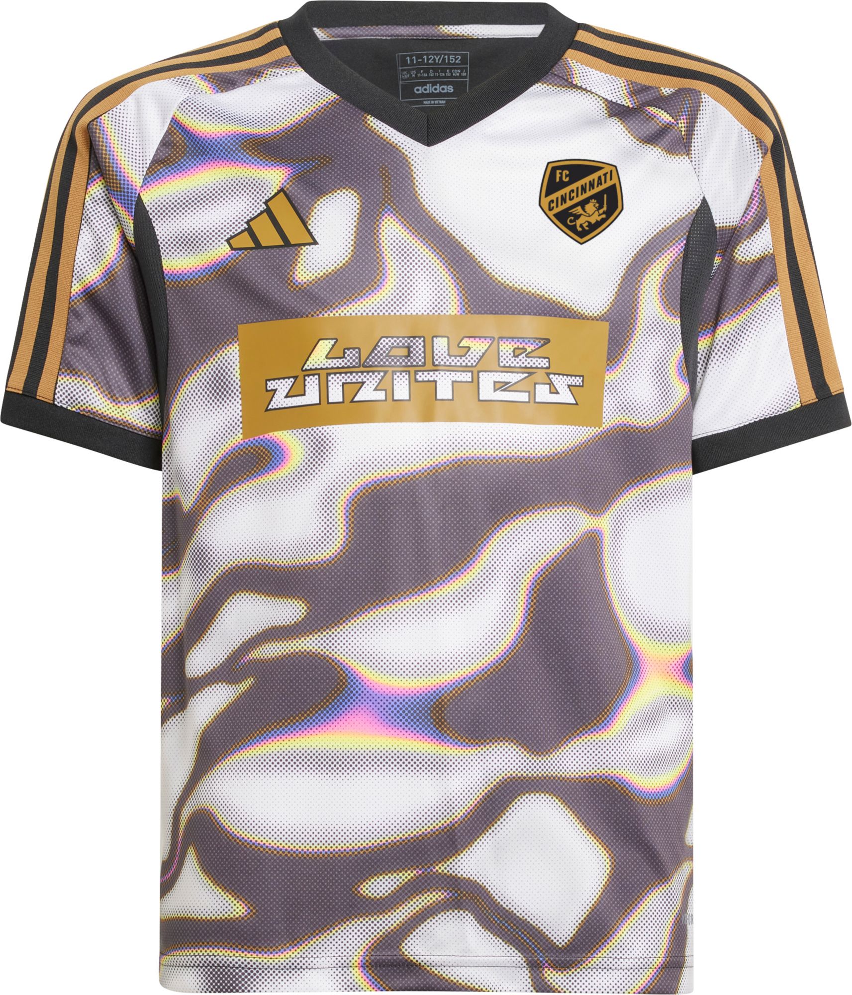 adidas Youth FC Cincinnati 2024 Pride Replica Jersey