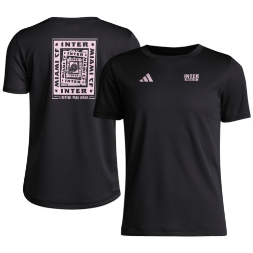 adidas Youth Inter Miami CF Lionel Messi #10 Black T-Shirt